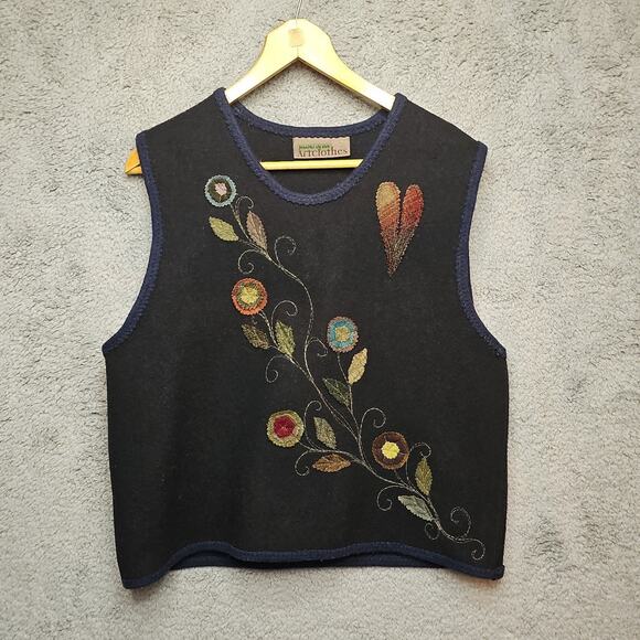 JENNIFER SLY KIRK WOOL FLORAL VEST - Picture 1 of 11